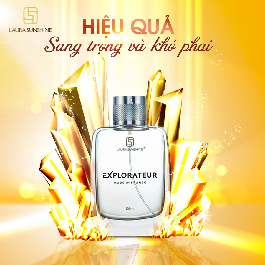 Nước Hoa Laura Paris Sunshine Nhật Kim Anh cho Nam Explorateur Laura Paris No4 100ml