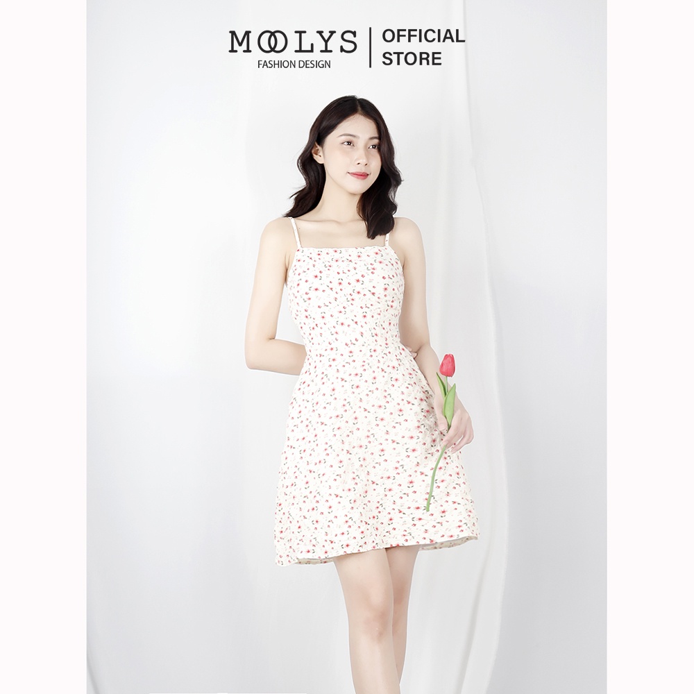 Đầm hai dây mini hoa nhí dễ thương Moolys MD013