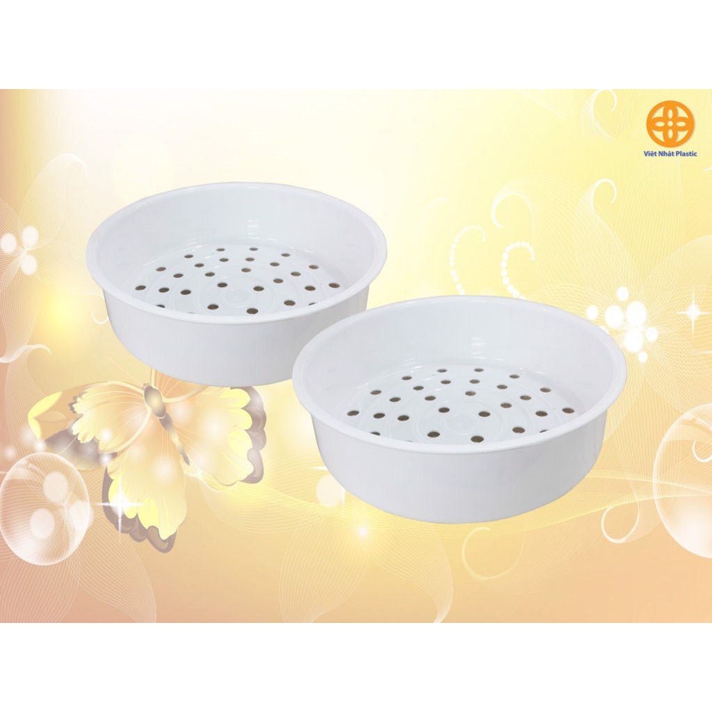 Xửng hấp thức ăn, bánh bao, xôi dẻo... NHỰA VIỆT NHẬT Plastic – khay hấp hình tròn