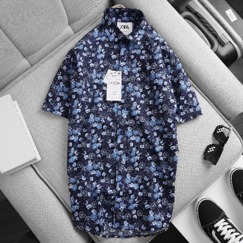 [size lớn <110kg] Áo sơ mi nam ngắn tay HỌA tiết hoa văn | BigBuy360 - bigbuy360.vn