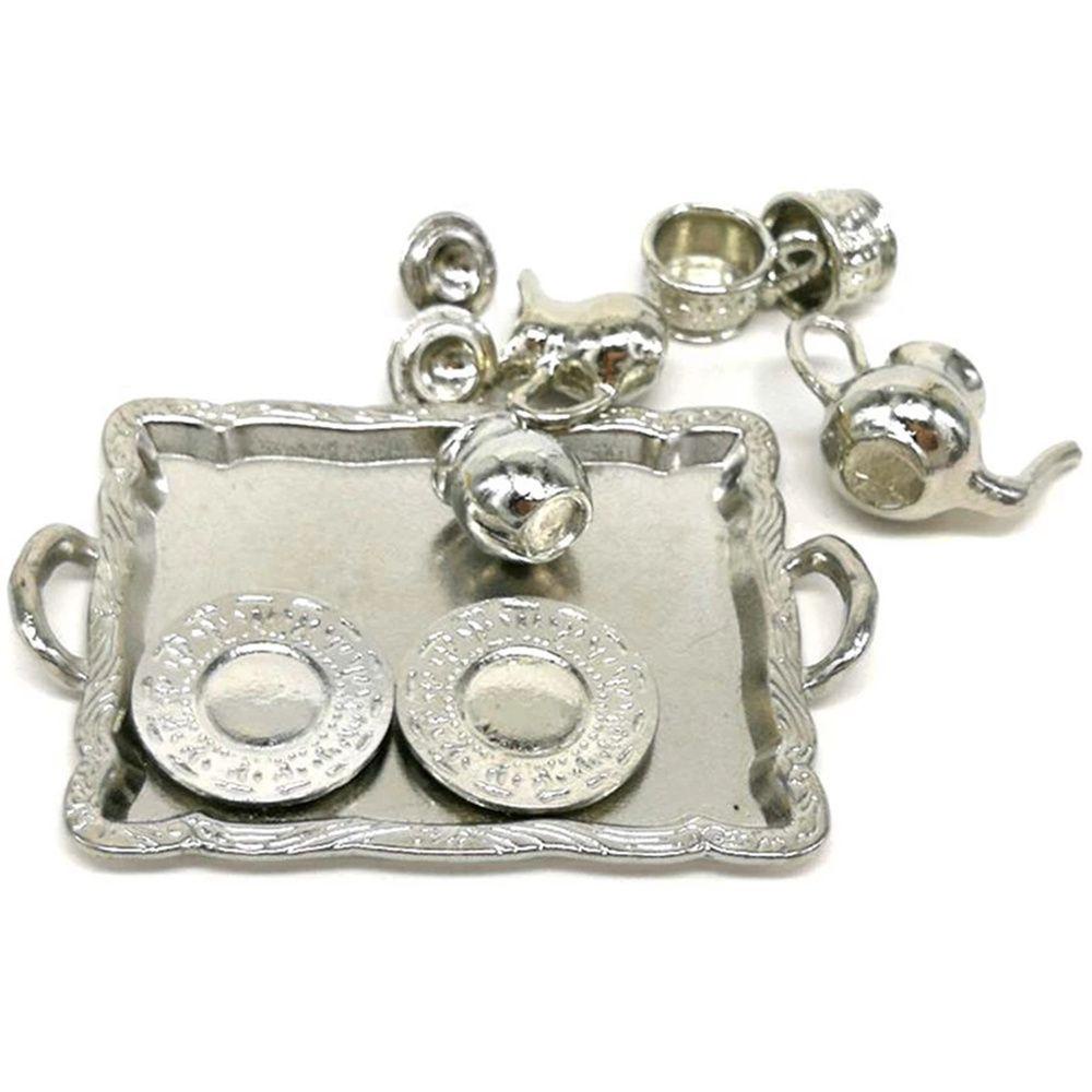 Bộ Ấm Trà Và Tách Cà Phê Bằng Kính Trong Suốt Cho Nhà Búp Bê 1 / 12