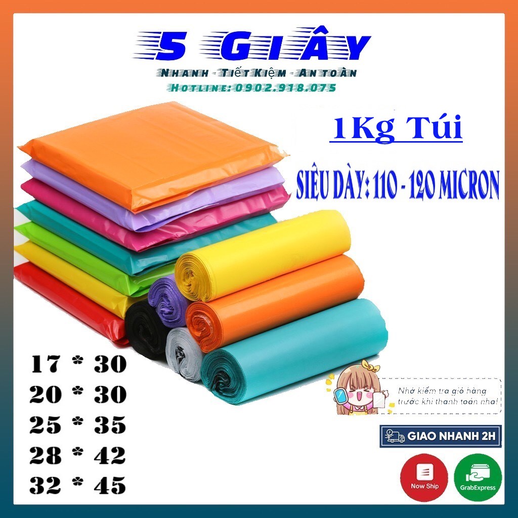 [1Kg–Siêu Dày-Đủ size] Túi gói hàng niêm phong tự dính - túi đóng hàng chuyển phát nhanh có sẵn keo dính – 5 GIÂY