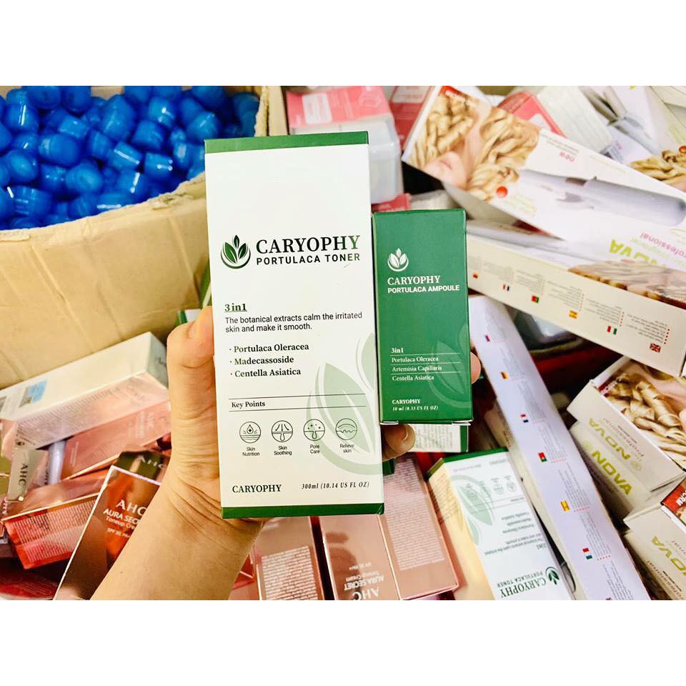 Sản Phẩm Caryophy Portulaca Toner  + Serum Caryophy Portulaca Ampoule