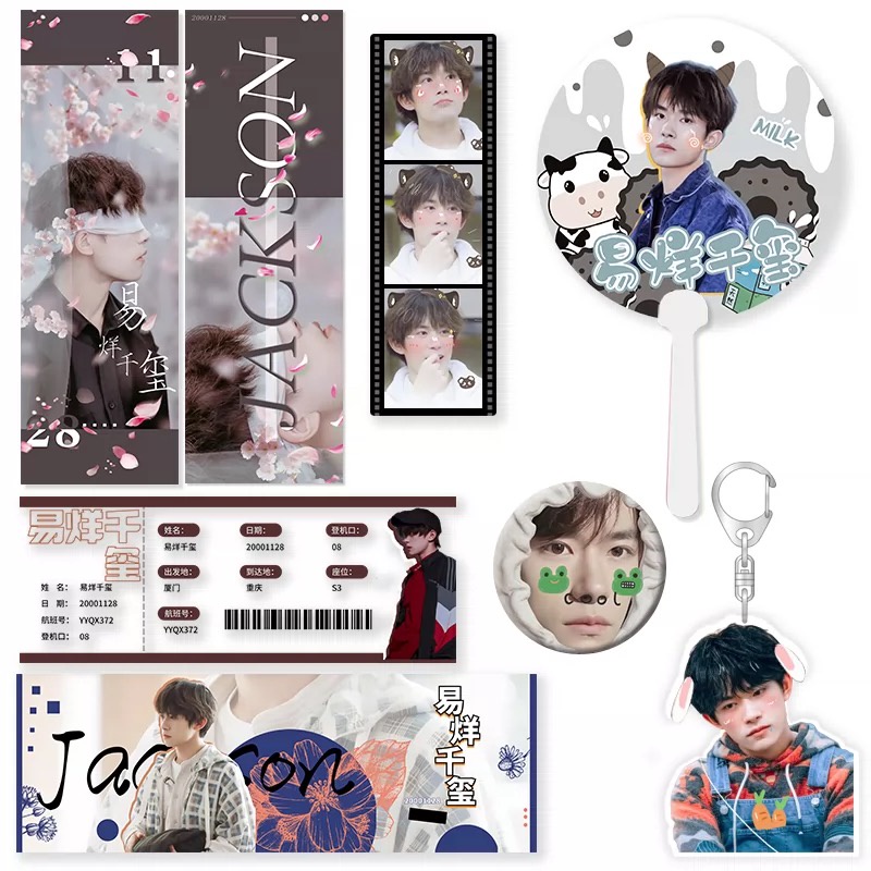 [Order] Combo quạt, gương, móc khoá Dịch Dương Thiên Tỉ TFBOYS như hình