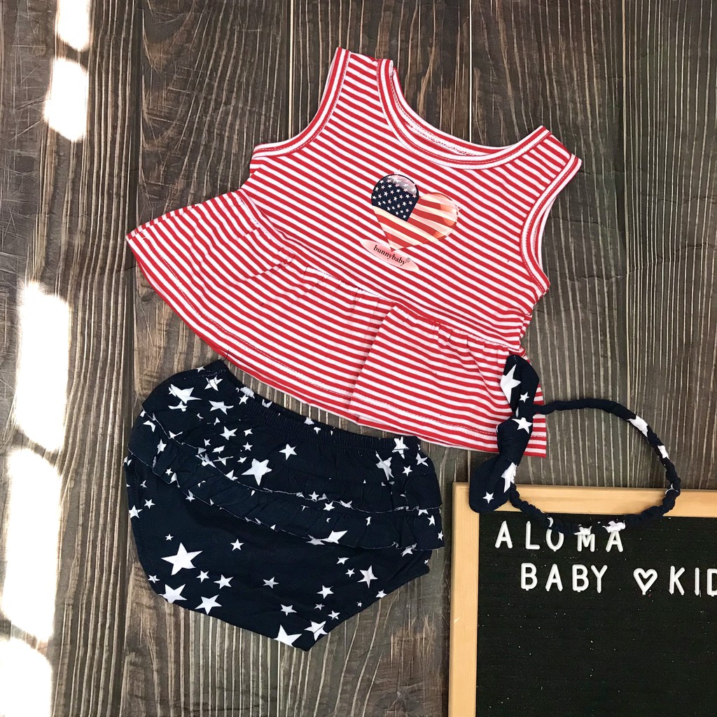 Combo 5 bộ babydoll bé gái 3-11kg