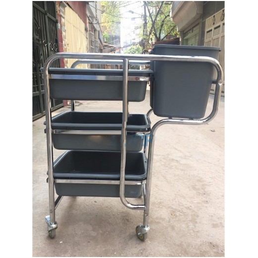 Xe thu dọn thức ăn thu gom bát đĩa HC 167