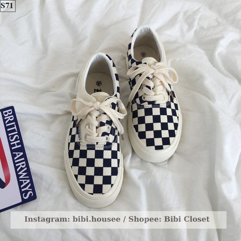 Giày thể thao slip on caro phong cách ulzzang nam nữ Hàn Quốc năng động hot trend 2022 đơn giản S71 giá rẻ học sinh | BigBuy360 - bigbuy360.vn