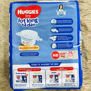 Tã dán lọt lòng Huggies NB40/NB74 ( Dành cho trẻ dưới 5kg )