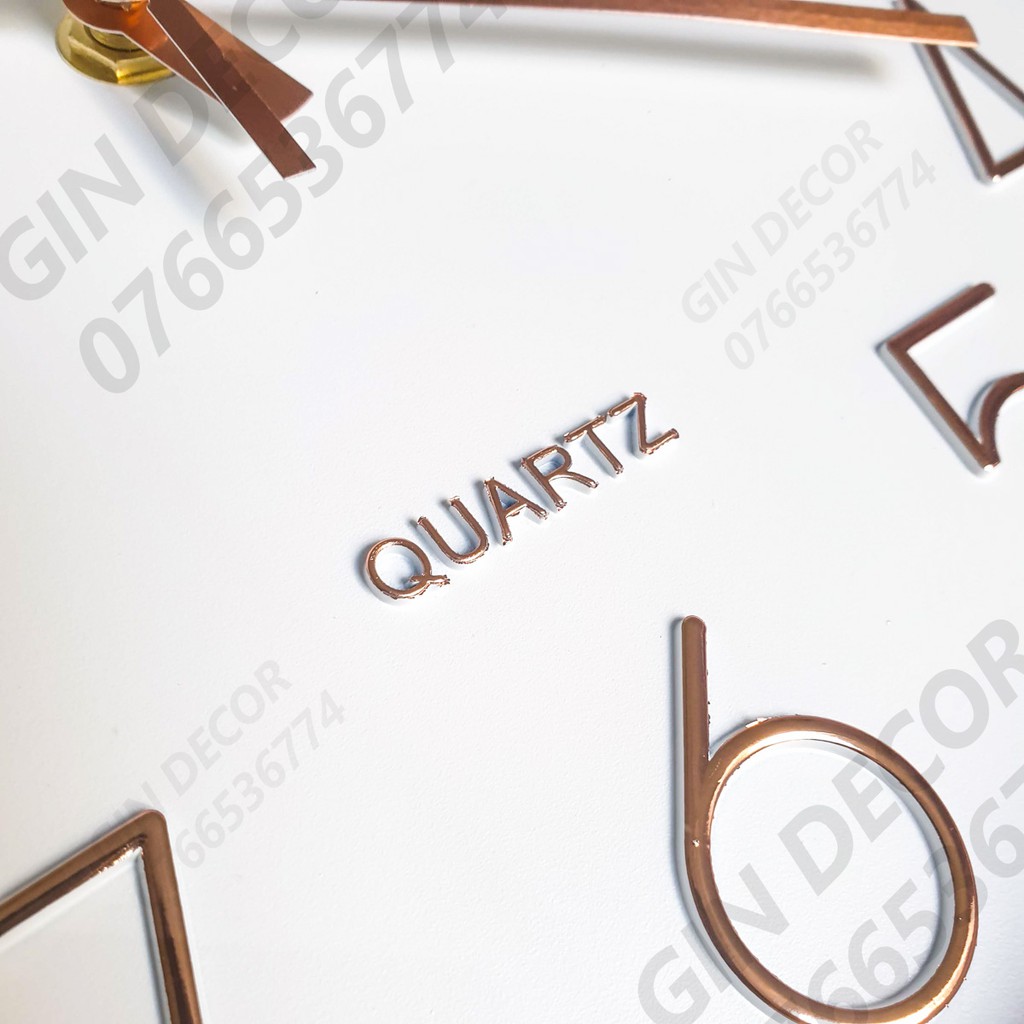 Đồng hồ treo tường Quartz kim trôi cao cấp, chính hãng - SỐ TO ST, kim vàng, ngang 30cm (tặng Pin)