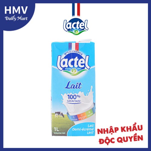 Sữa tươi tiệt trùng Lactel ít béo 1,5 Fat 1L, nhập khẩu
