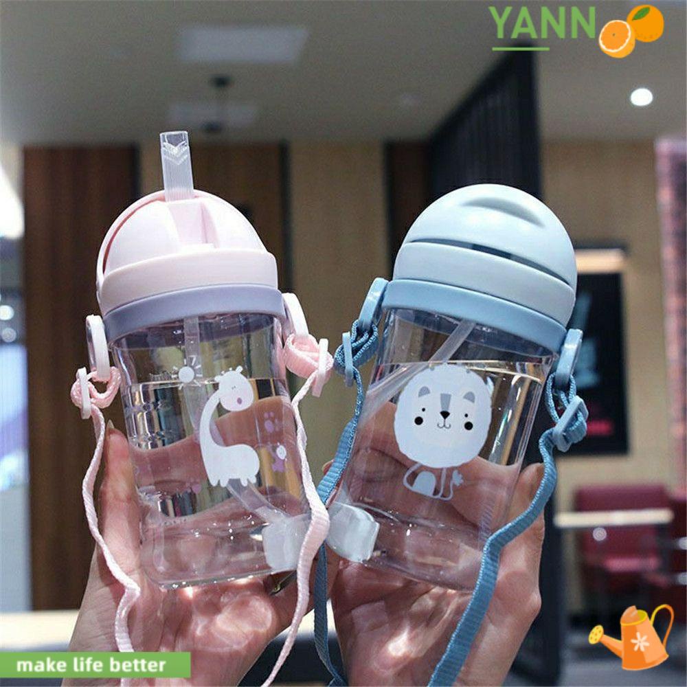 Bình Nước In Hoạt Hình Động Vật Có Ống Hút Xinh Xắn Dành Cho Bé 1