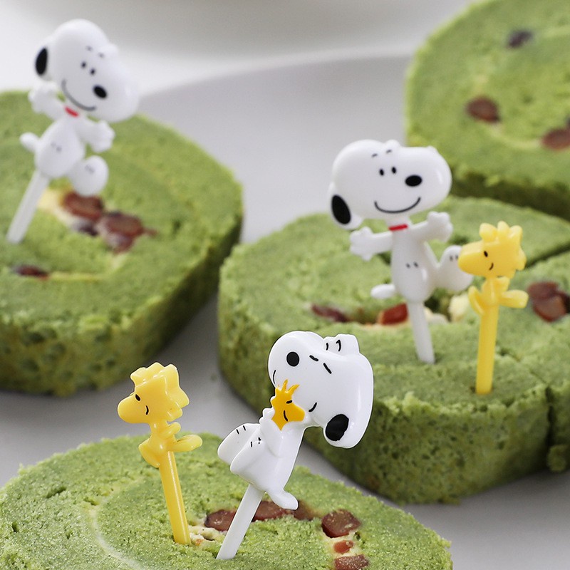 Nĩa Ăn Trái Cây Nĩa Ăn Món Tráng Miệng Hình Hoạt Hình Xương Rồng Snoopy Đáng Yêu