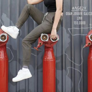 Jogger kaki trơn