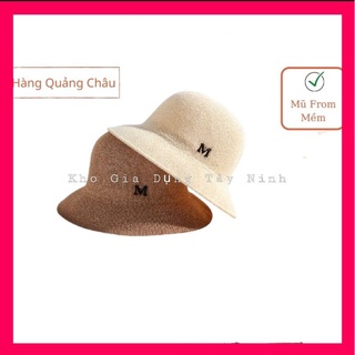 Mũ cói Hàn quốc xinh xắn chữ M vành nhỏ