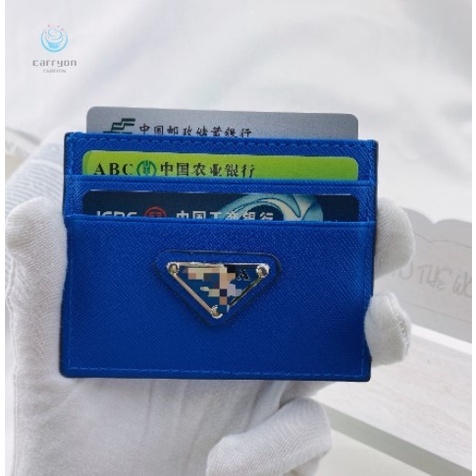 Ví Da Pu 4 Ngăn Siêu Mỏng Đựng Thẻ Hiệu Prada Thời Trang Cho Nam Nữ