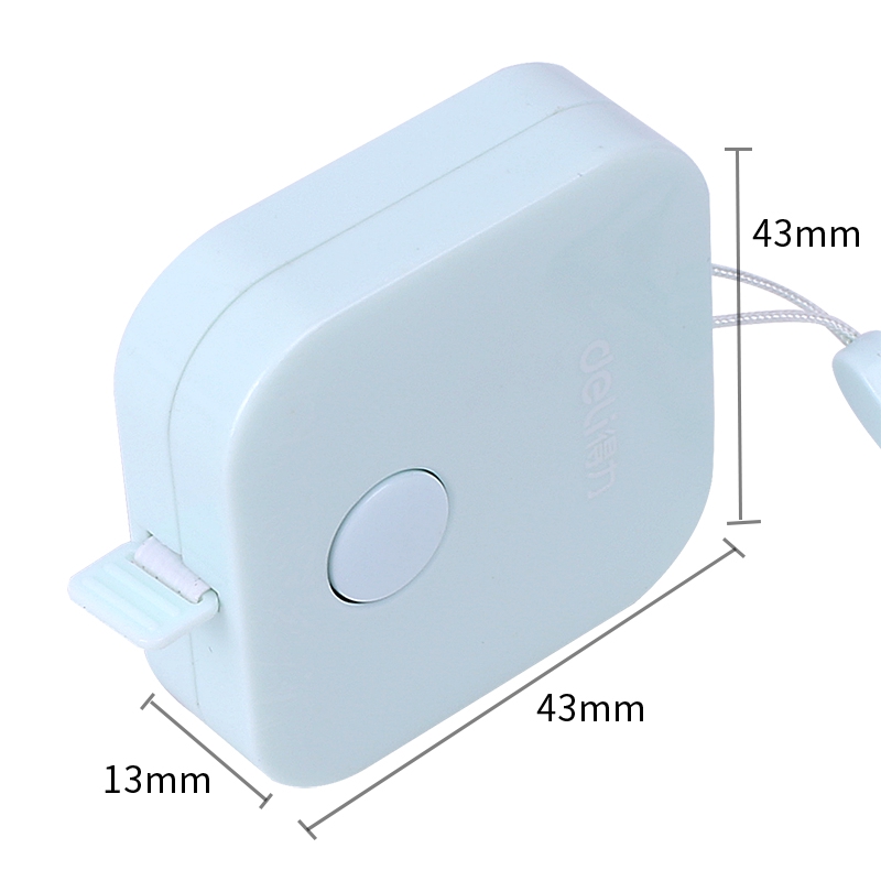 Thước đo mini vỏ vuông deli màu trơn kiểu dáng đơn giản tiện dụng 79650 - ảnh sản phẩm 3