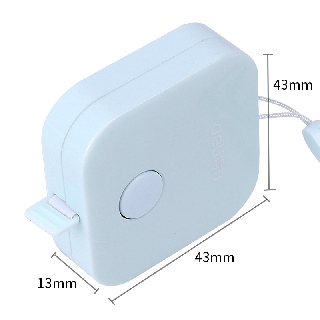 Thước đo mini vỏ vuông deli màu trơn kiểu dáng đơn giản tiện dụng 79650 - ảnh sản phẩm 3