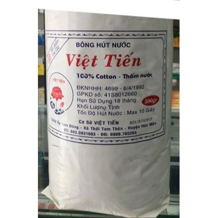 Bông gòn cuộn y tế Việt Tiến 500gr,1kg (Bông hút nước)