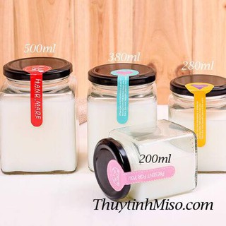 Hũ thủy tinh vuông 200ml