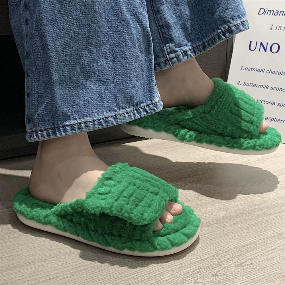 Oeteo Dép Đi Trong Nhà Quai Dán Đế Dày Thiết Kế Dễ Thương Cho Nữ