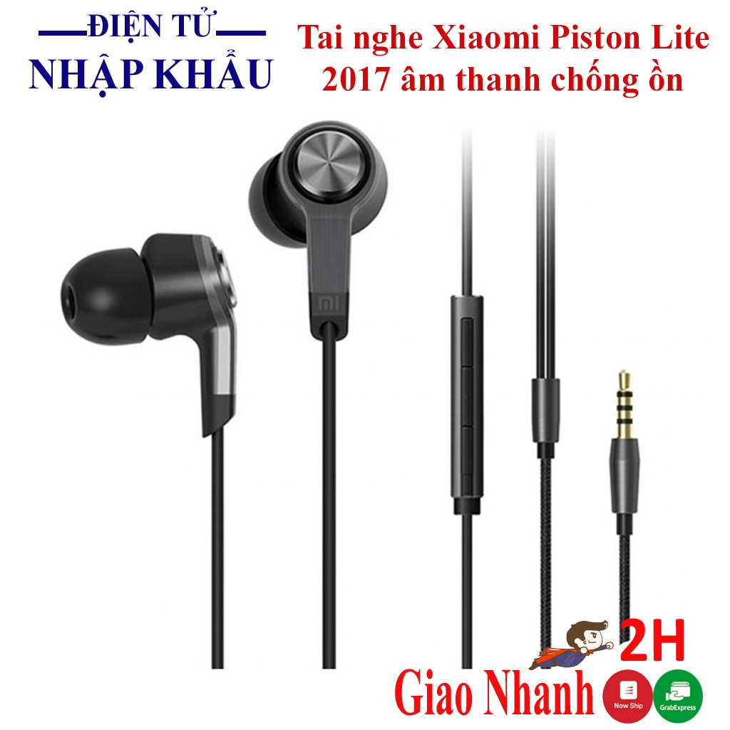 Tai nghe Xiaomi Piston Lite 2017 âm thanh chống ồn tương thích với mọi thiết bị điện thoại