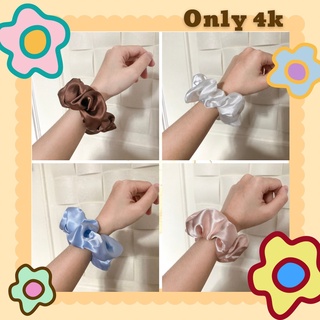 Cột tóc Scrunchies lụa đơn giản caitlyn_jewelry (Nhiều màu)