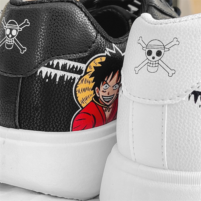 Giày thể thao cổ thấp in hình nhân vật anime One Piece năng động cá tính dành cho nam