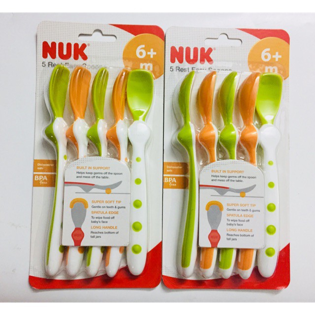 Thìa ăn dặm NUK Set 5 chiếc Nu78812