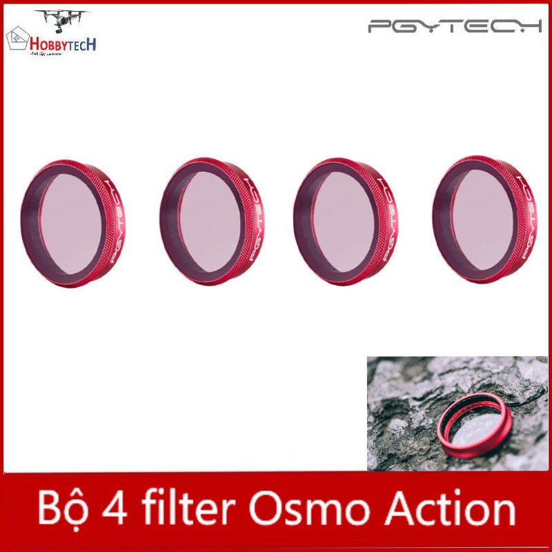 Bộ 4 filter ND Osmo Action - Professional - PGYtech - Hàng chính hãng - Cải thiện màu ảnh sắc nét - Chất lượng cao