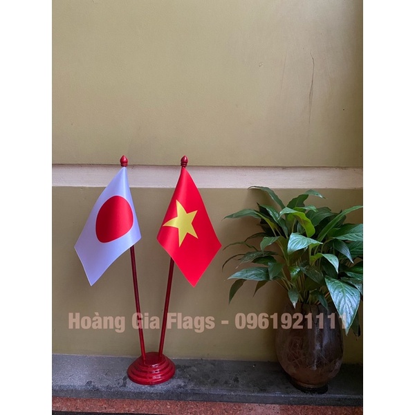 Cờ để bàn Việt Nam Nhật Bản Mẫu 01