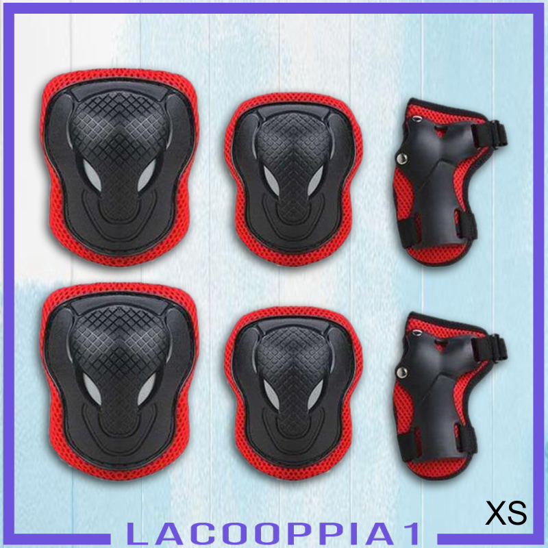 [LACOOPPIA1]6Pcs Kids Elbow Wrist Knee Pads Protective Gear Guard Skate Cycling