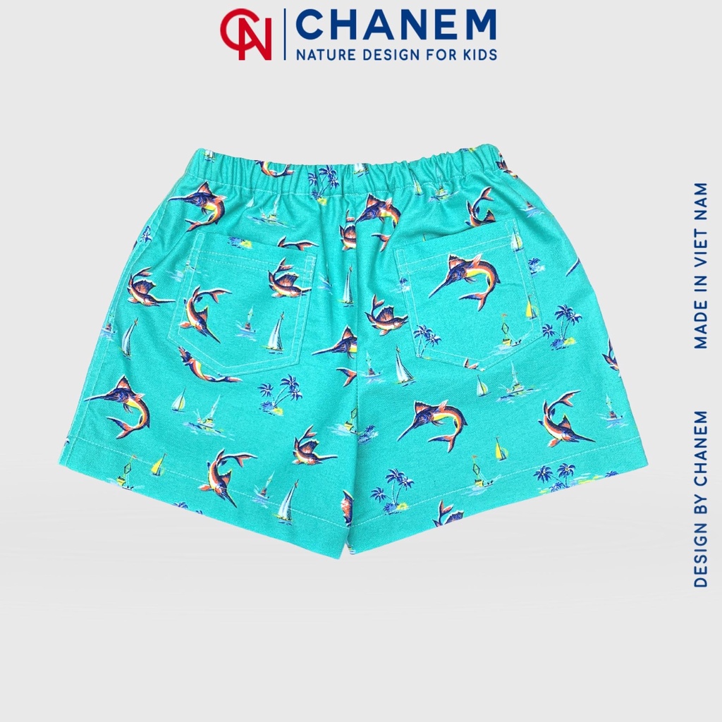 Quần short đùi bé gái/bé trai chất thô cotton mềm thoáng mát KENNY - CHANEM - Fashion Design For Kids