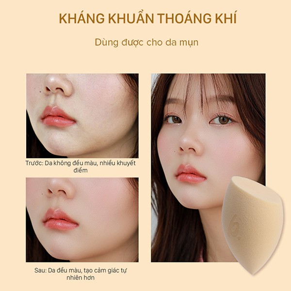 Mút Trang Điểm Tiện Dụng Nhiều Màu Sắc 10g