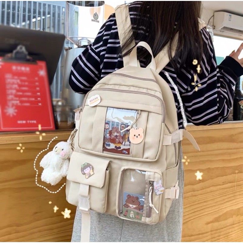 BALO ULZZANG ĐI HỌC VẢI DÙ PHỐI TRONG