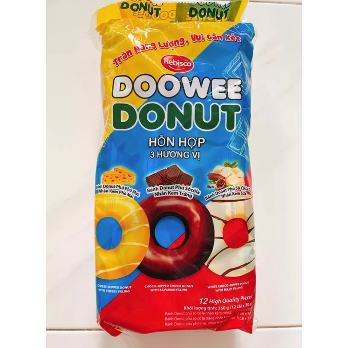 BÁNH DONUT DOOWEE , GÓI 12 CÁI