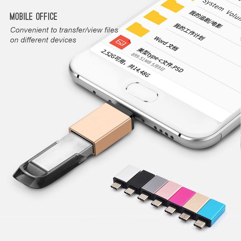 Type-C Phone OTG Alloy Adapter 3.0USB Converter For Android