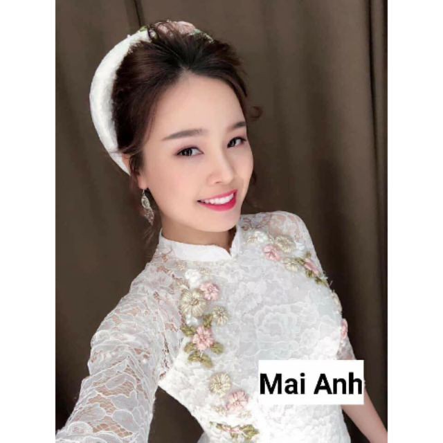 Áo dài cô dâu trắng tinh khôi