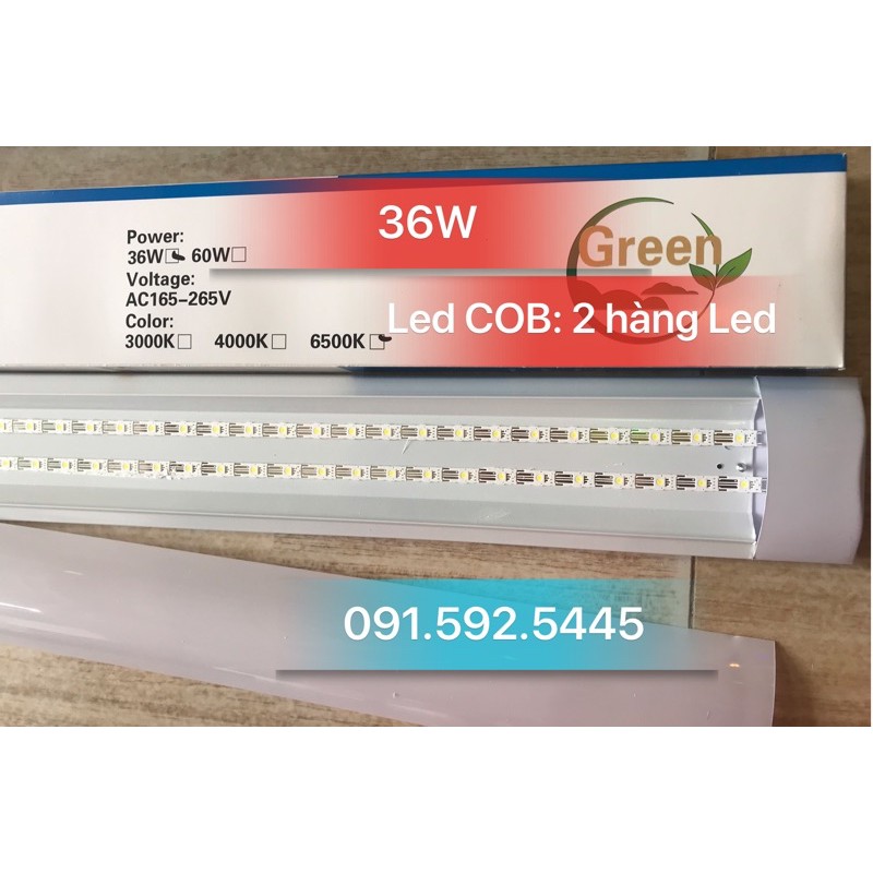 Đèn Tuýt Led Bán Nguyệt 1.2m(Đủ Công Suất), Led COB Siêu Sáng.