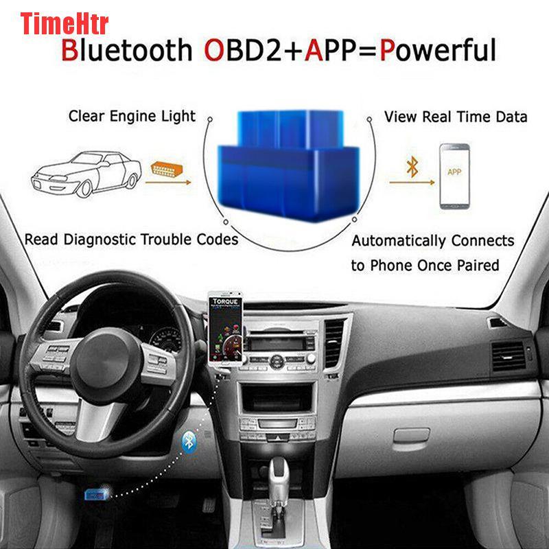 ANDROID Máy Quét Chuẩn Đoán Lỗi Xe Hơi Timehtr Bluetooth V1.5 Elm327