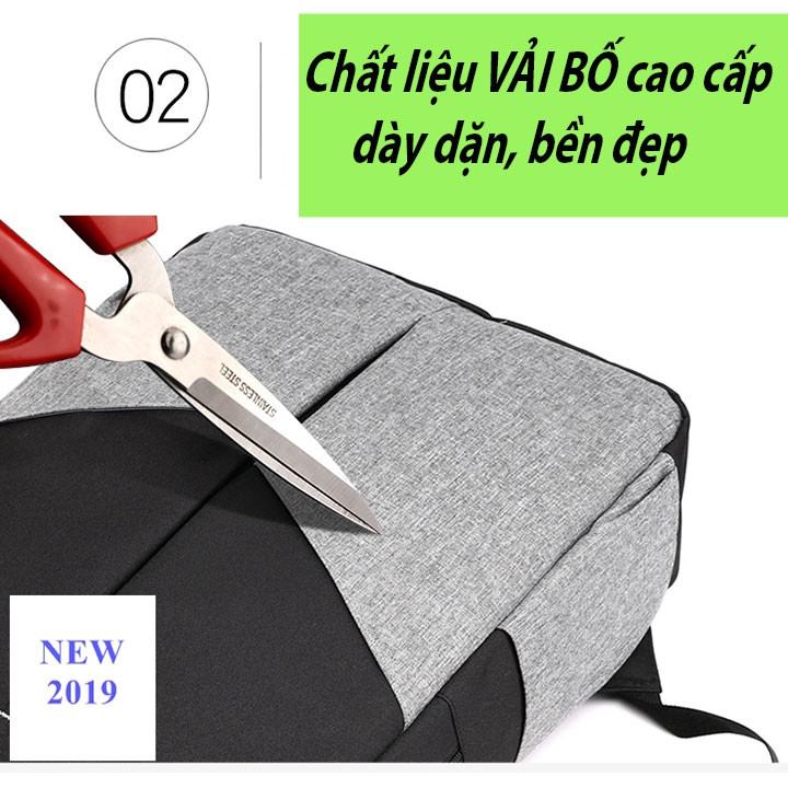 Balo Laptop Balo Nam Nữ Thời Trang Năng Động Cá Tính BL12