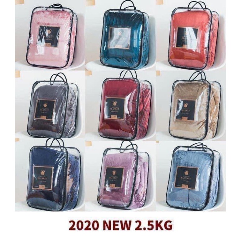 Chăn Lông Tuyết Blanket 2,5kg kích thước 2mx2m3_Hàng Loại 1_Kèm Túi Xách