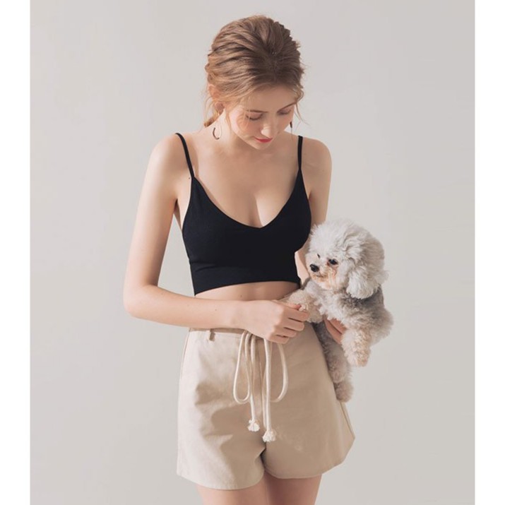 [Mã WABRM50 giảm 15% đơn 99k] Áo bra thun gân cổ V gợi cảm nữ Air Space 1925003 | BigBuy360 - bigbuy360.vn