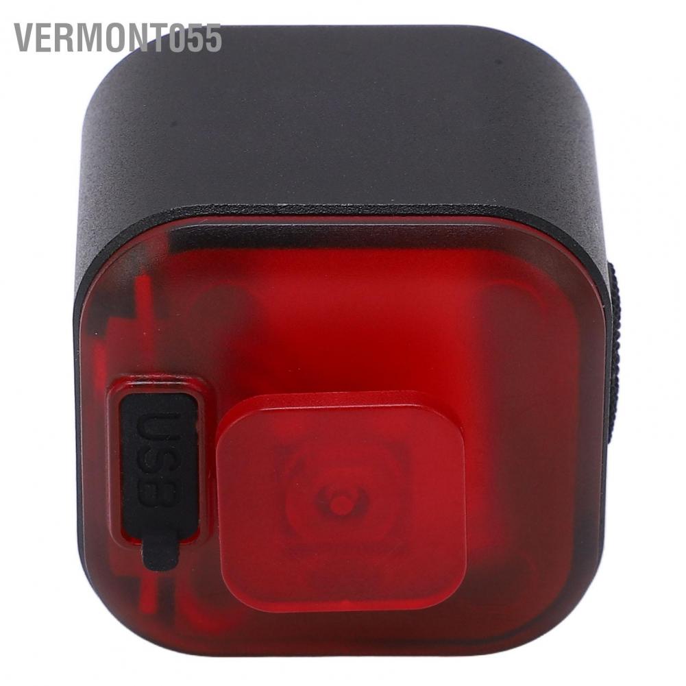 Vermont055 Smart Bike Tail Light IPX6 Waterproof USB Rechargeable Intelligent Induction Bicycle Rear for Mountain Road Bikes