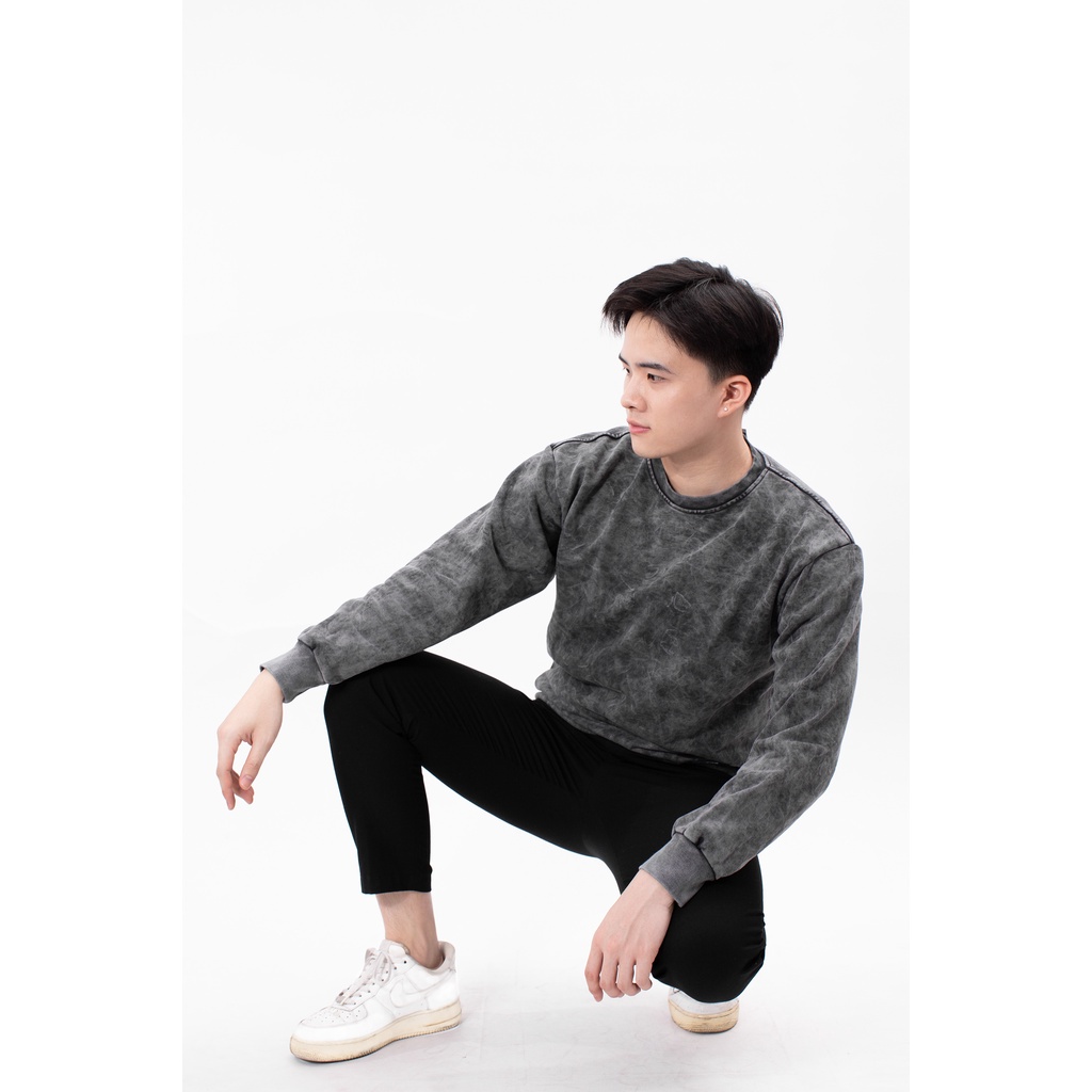 Áo sweater trơn form rộng unisex nam nữ 6007 - vải mịn co giãn nhẹ thoải mái