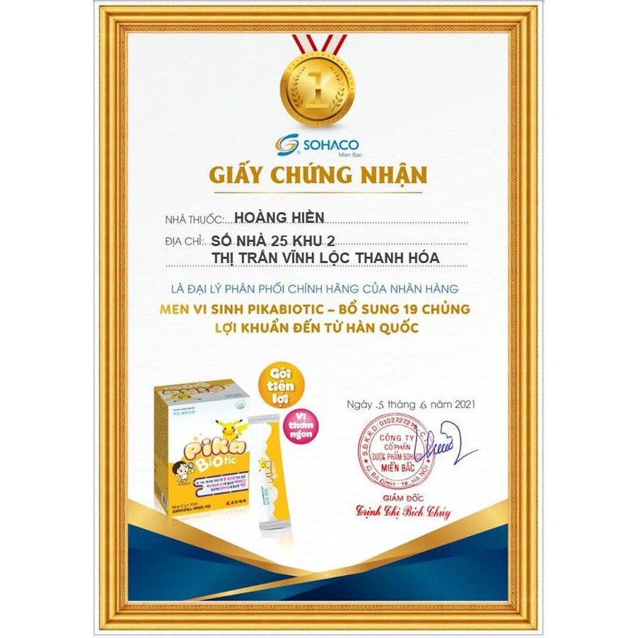 Men vi sinh Pika Biotic 19 chủng bào tử Hàn Quốc