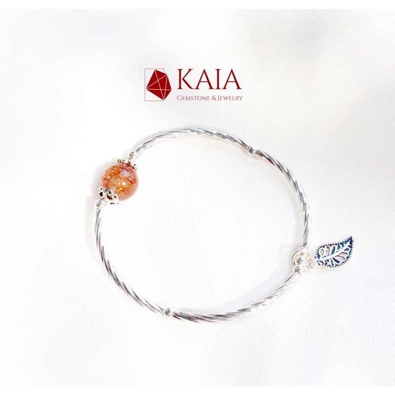 Vòng tay phong thủy tóc đỏ leaf lá may mắn basic cho người mệnh hoả mệnh thổ - KAIA