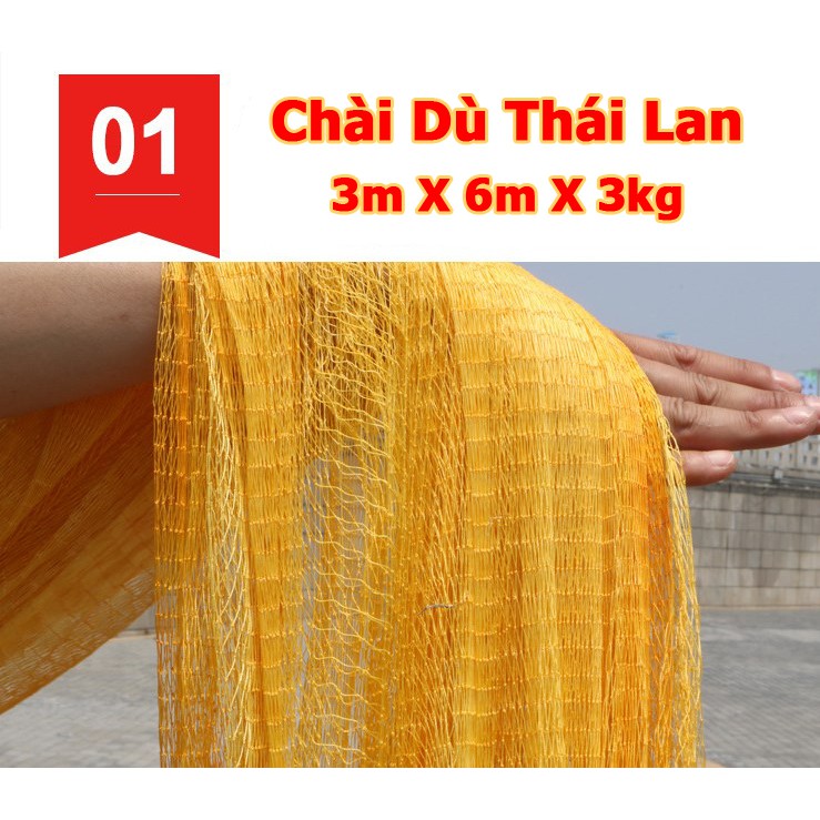 Chài Dù Thái-Chì Đúc Dài 3mét Bung 6m nặng 3,8kg