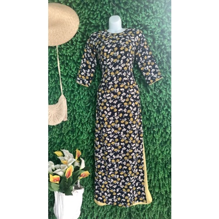 Thanh lý bộ áo dài hoa đẹp  kèm quần .