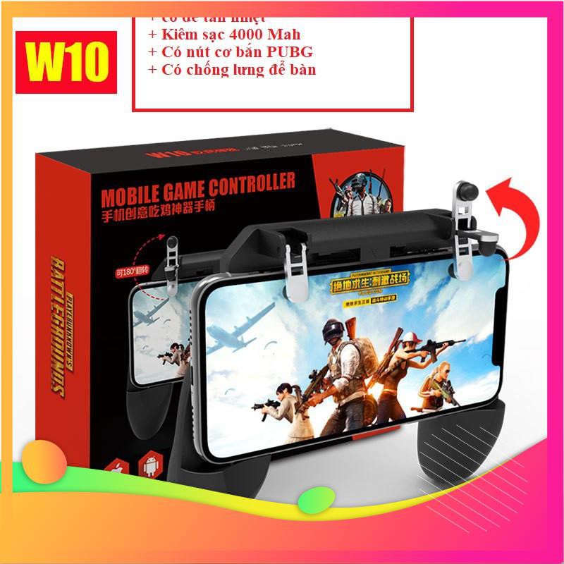 [HOT] TAY CẦM CHƠI GAME PUPB KIÊM SẠC DP 4000MAH, CÓ ĐẾ TẢN NHIỆT( W10) ++