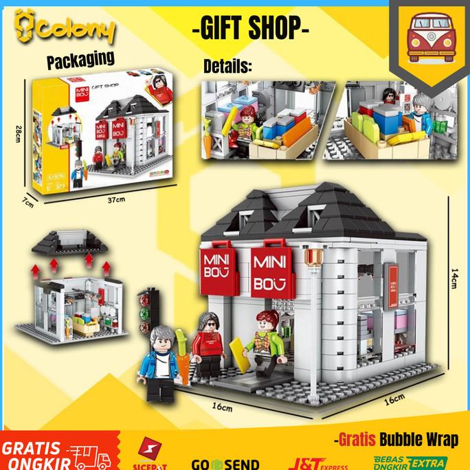 Bộ Đồ Chơi Lego Lắp Ráp Cửa Hàng MINISO Thú Vị Cho Bé